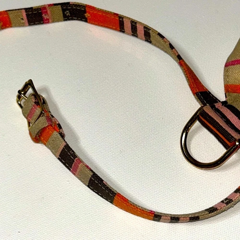 🍀 3 for $25 Fox and Hound Small XS pet leash harness gold buckles orange pink